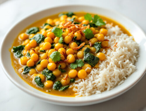 Curry de pois chiches et épinards