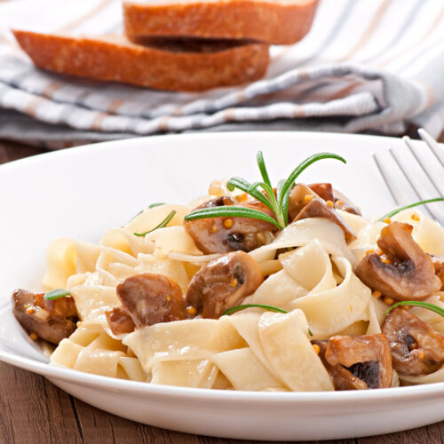 Pâtes à la carbonara végétarienne