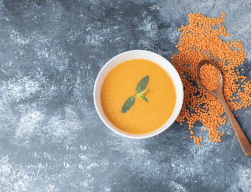 Soupe de lentilles corail au curry