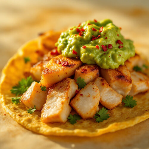 Tacos au poisson grillé et salsa d’avocat