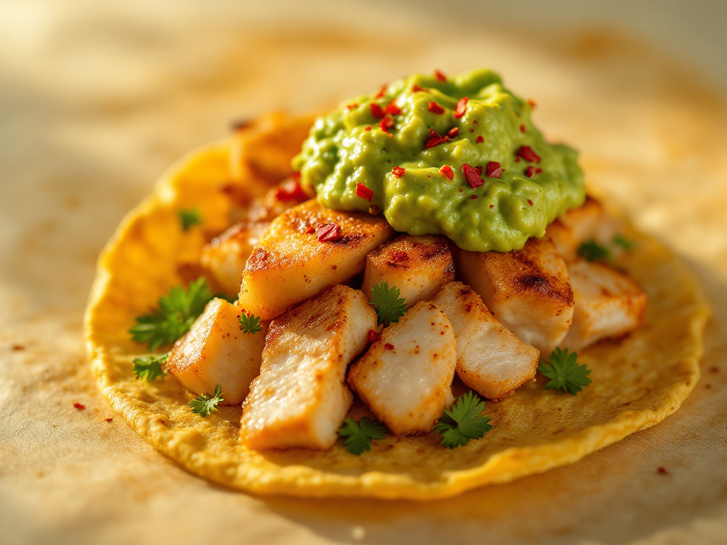 Tacos au poisson grillé et salsa d’avocat