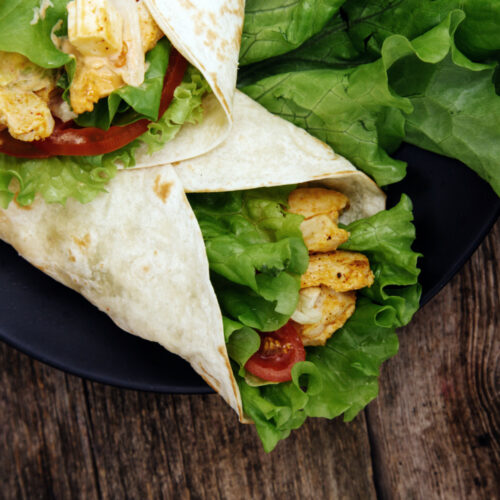 Wraps de poulet à l'avocat